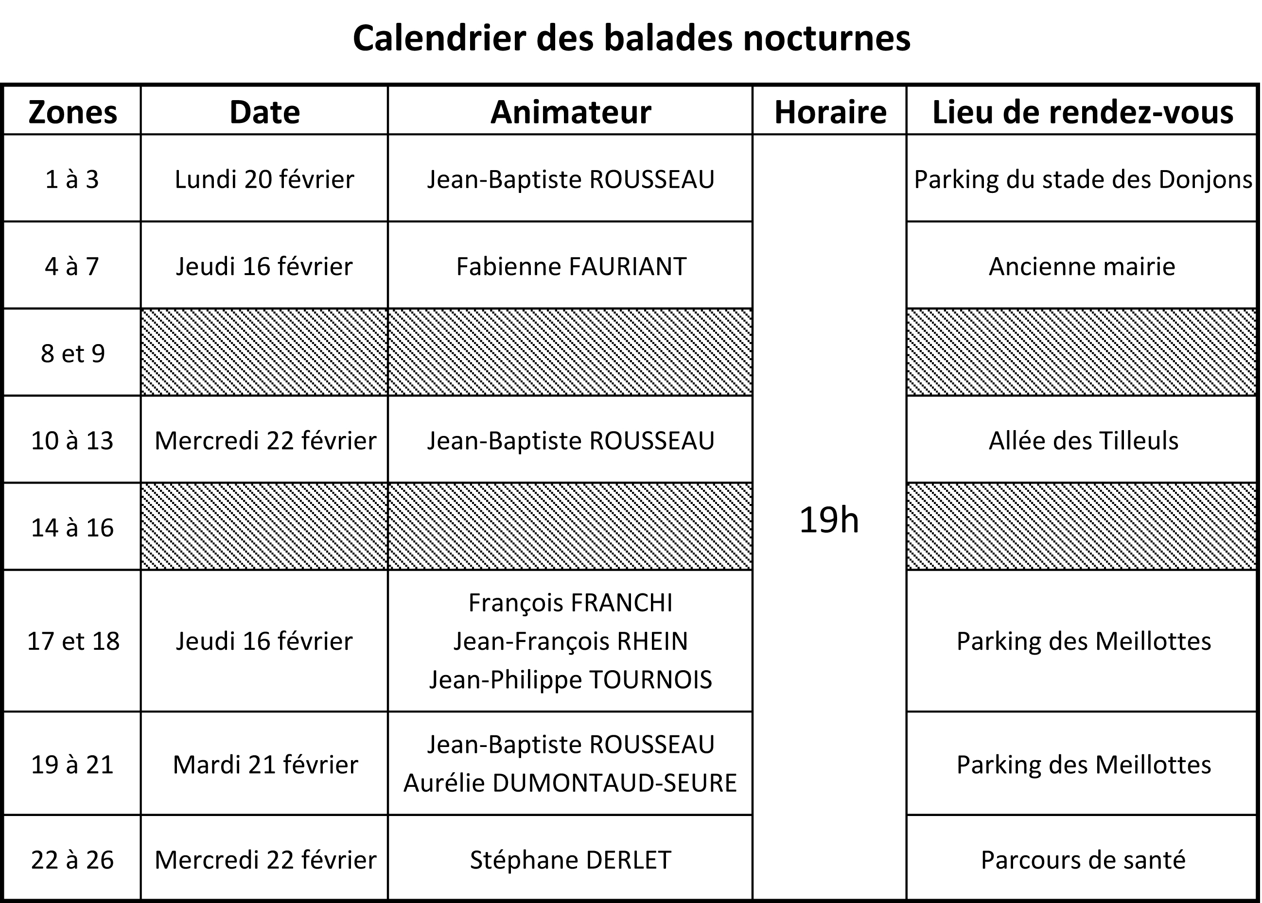 Calendrier balades