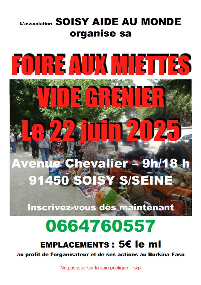 Affiche Foire aux miettes 2025
