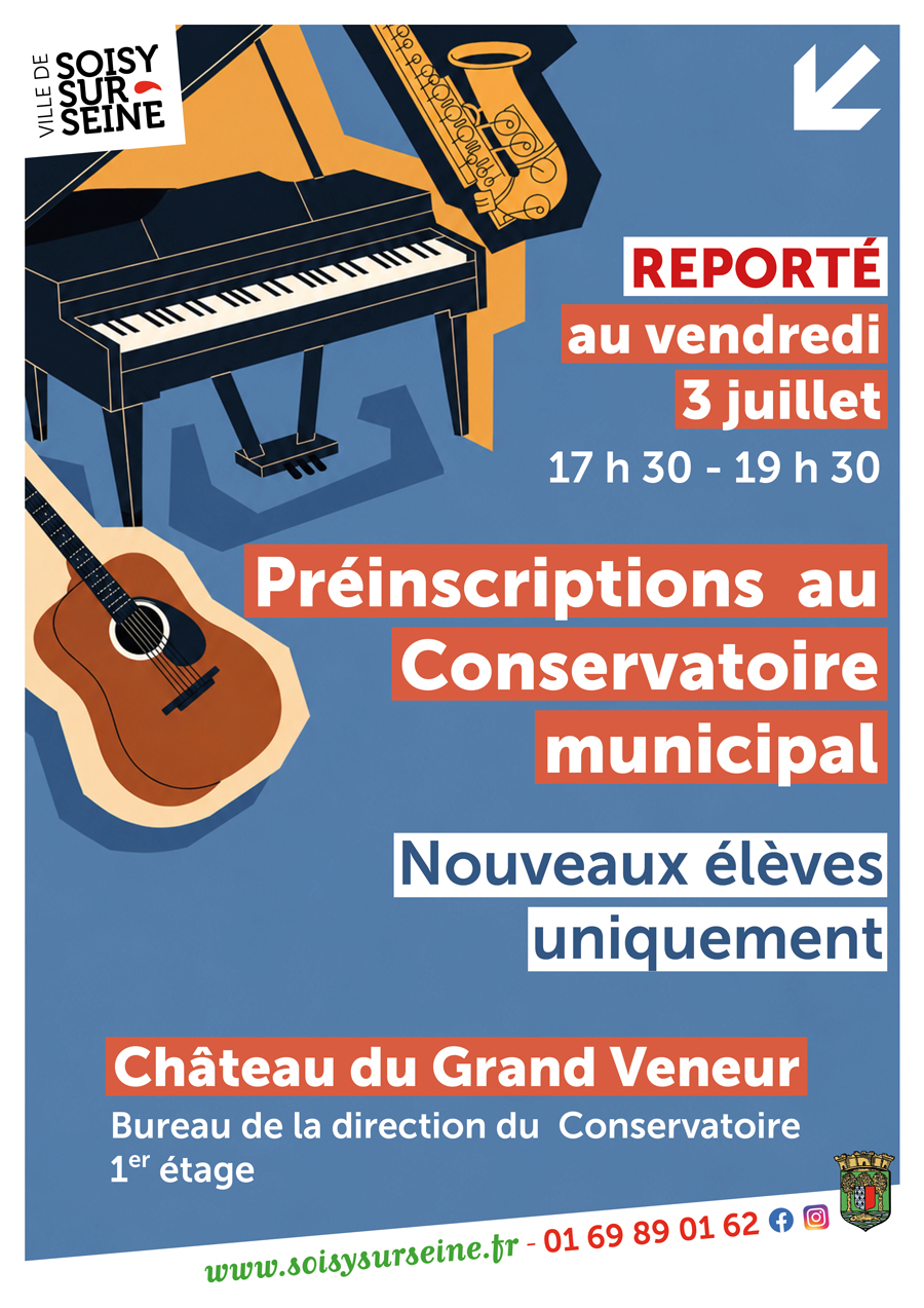 Preinscriptions au Conservatoire 2026 nouvelle date web