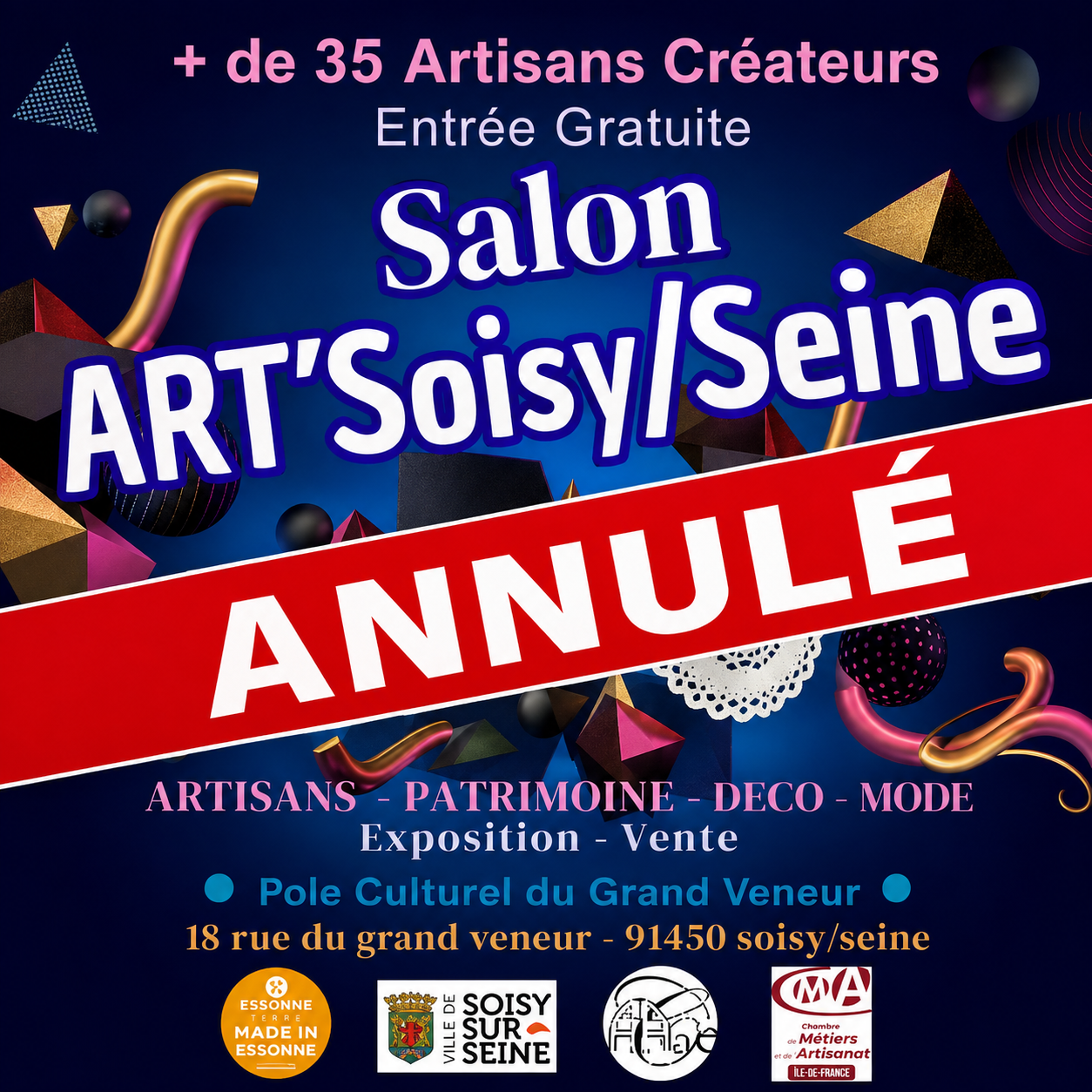 Salon ArtSoisy novembre 2026 ANNULE